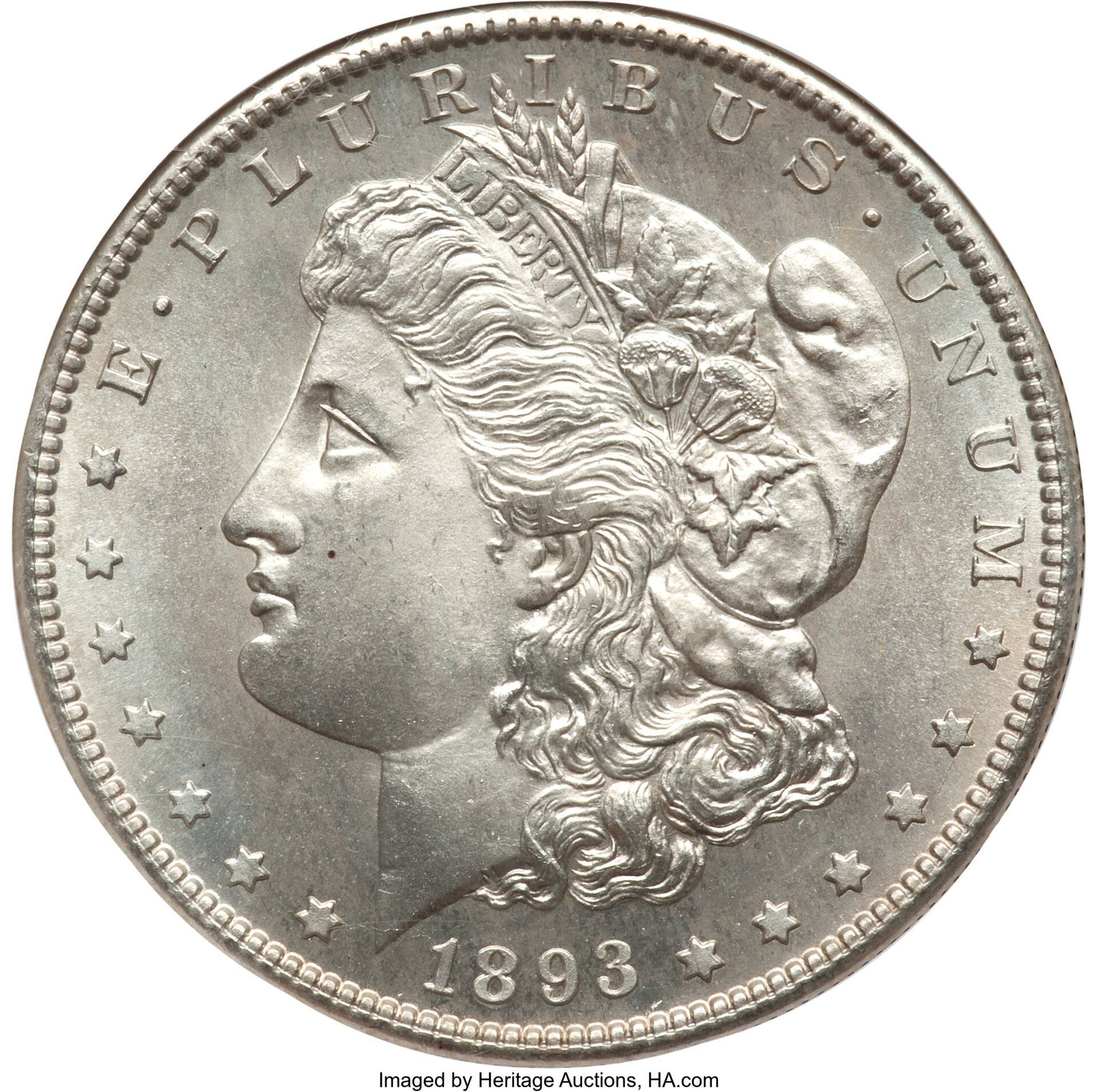 Серебряный доллар Моргана 1893 S PCGS