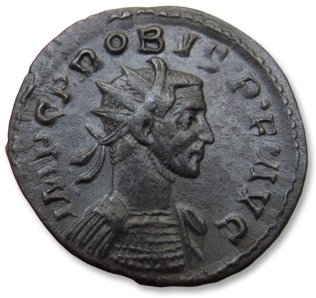 Римская империя. Проб (276–282 гг. н.э.). Монетный двор Antoninianus Lugdunum (Лион), 281-282 гг. н. э. — PIETAS AVG, реверс, буква C в правом поле — № 1.1.