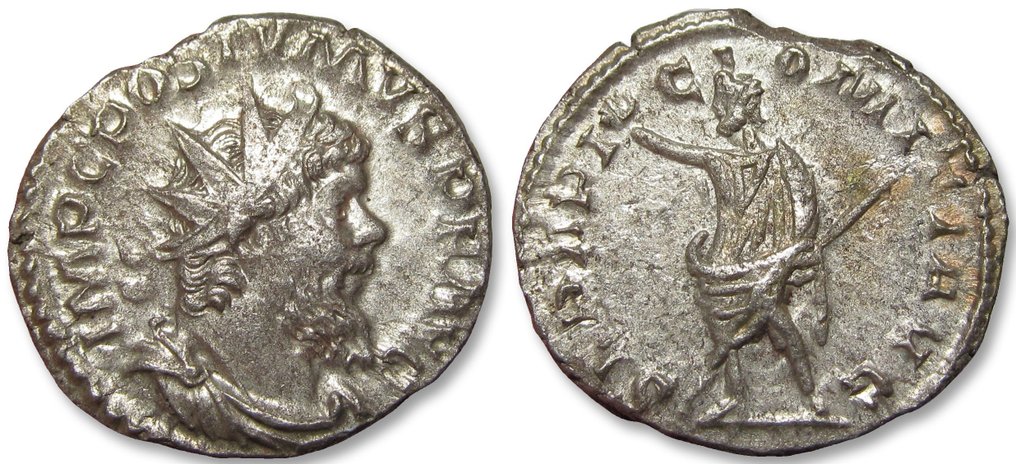 Римская империя. Постум (260–269 гг. н.э.). Мята Antoninianus Colonia Agrippinensis около 266 г. н.э. — SERAPI COMITI AVG — #2.1