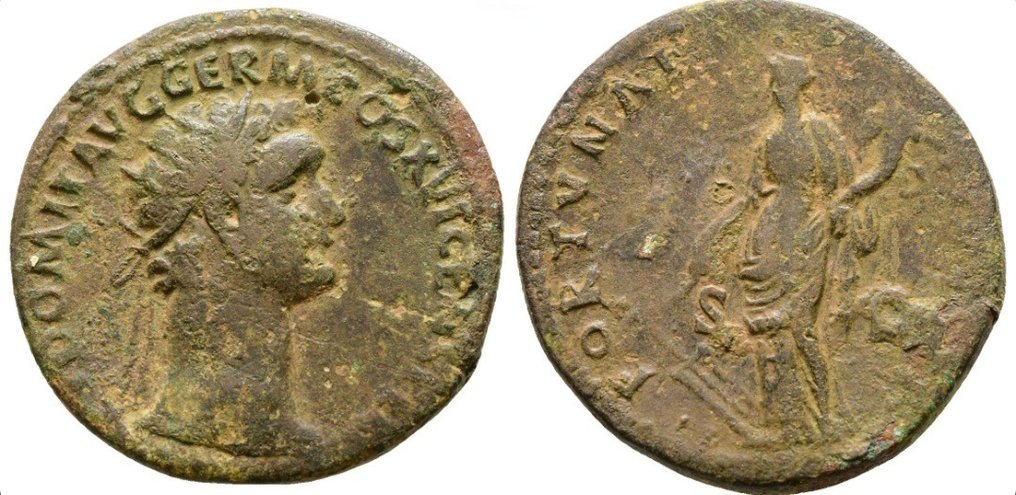 Римская империя. Домициан (81–96 гг. н.э.). Dupondius RIC II 753 (без резервной цены) № 1.1