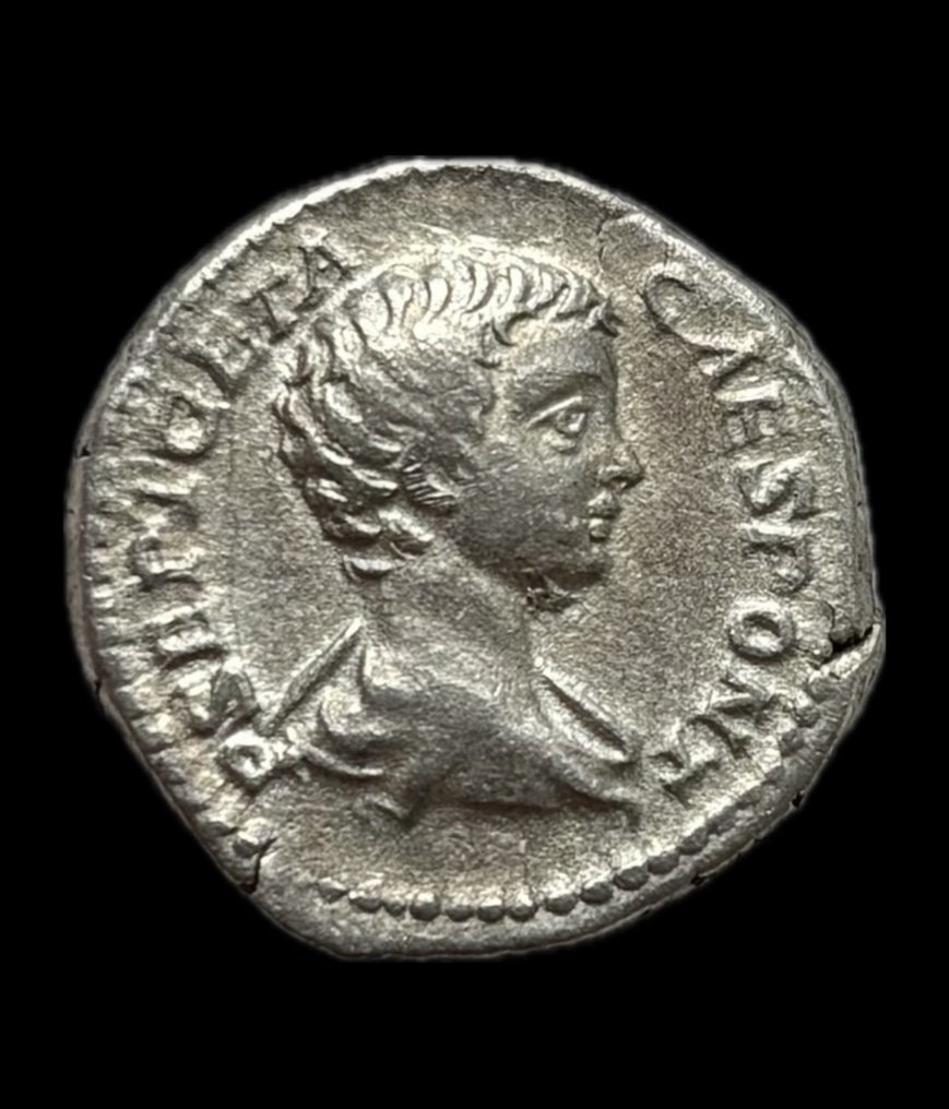 Римская империя. Гета (209–211 гг. н. э.). Denarius Rome - Géta дебютирует в военном стиле (без резервной цены) # 2.1