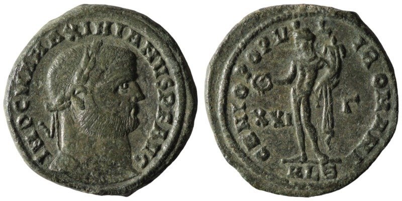 Римская империя. Максимиан (286–305 гг. н.э.). Follis 300 AD — Александрийский монетный двор (без резервной цены) № 2.1