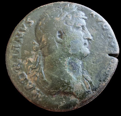 Римская империя. Адриан (117–138 гг. н. э.). Сестерций Рим, 134–138 гг. н. э. — FELICITAS AVG # 1.1