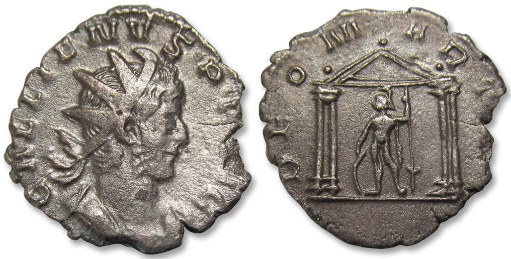 Римская империя. Галлиен (253–268 гг. н.э.). Antoninianus Colonia Agrippinensis (Кёльн) мята 258-259 гг. н.э. - DEO MARTI #2.1