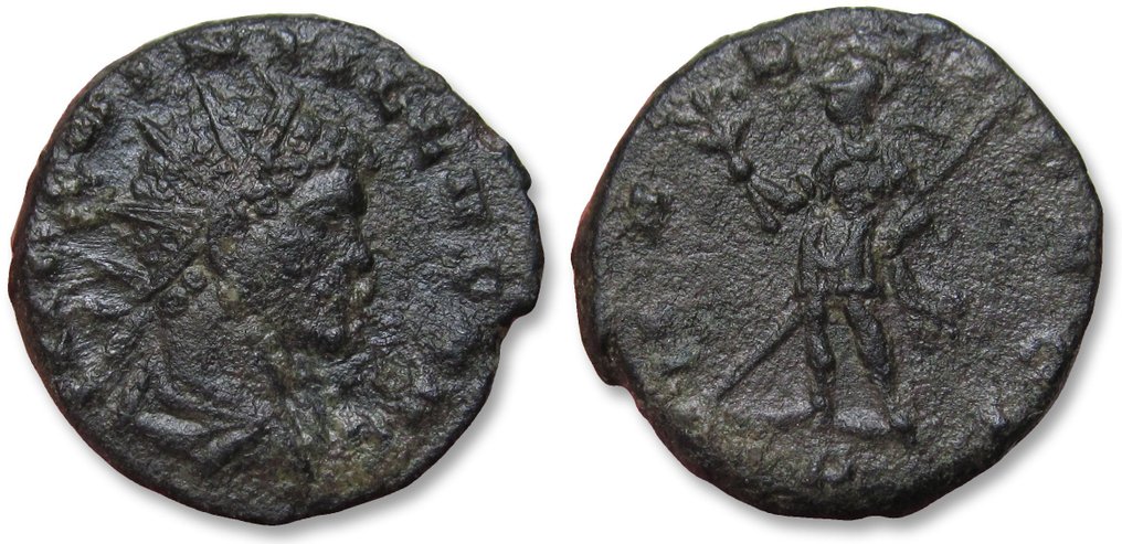 Римская империя. Квинтилл (270 г. н. э.). Монетный двор Antoninianus Mediolanum (Милан), 270 г. н. э. - MARTI PACI - № 2.1