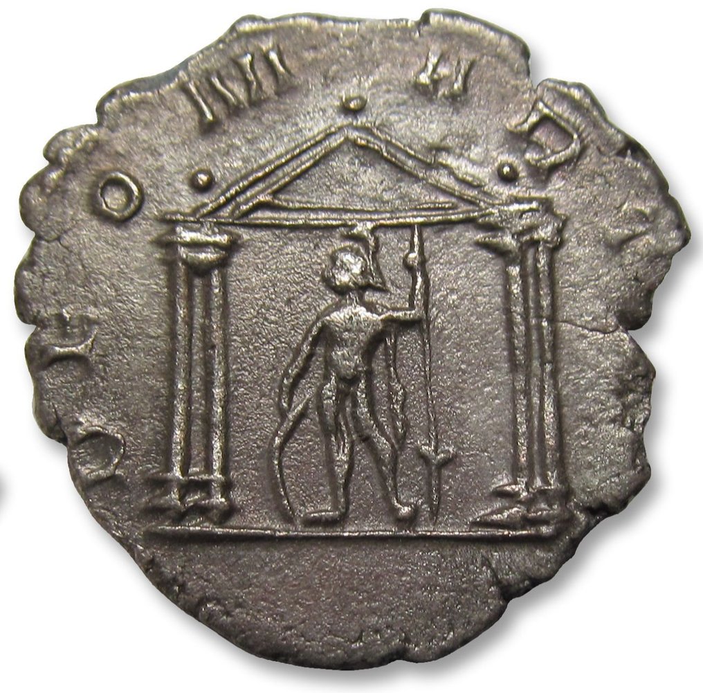 Римская империя. Галлиен (253–268 гг. н.э.). Antoninianus Colonia Agrippinensis (Кёльн) мята 258-259 гг. н.э. - DEO MARTI #1.1