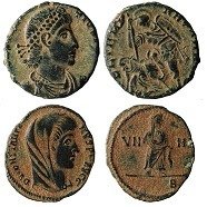 Римская империя. Divus Constantinus I (337-340 н.э.) / Constantius II (337-361 н.э.). Лот из 2 фолиантов (без резервной цены) #1.1