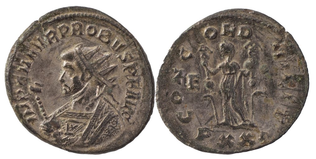 Римская империя. Проб (276–282 гг. н. э.). Antoninianus Ticinum - Конкордия (без резервной цены) # 2.1