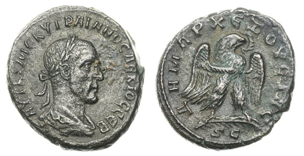Римская империя, Селевкида и Пиерия. Траян Деций (249–251 гг. н.э.). Тетрадрахма Антиохия ад Оронтем 251 г. н.э. / Приёр 570 (R3); Очень редко!  (Без резервной цены) #2.1