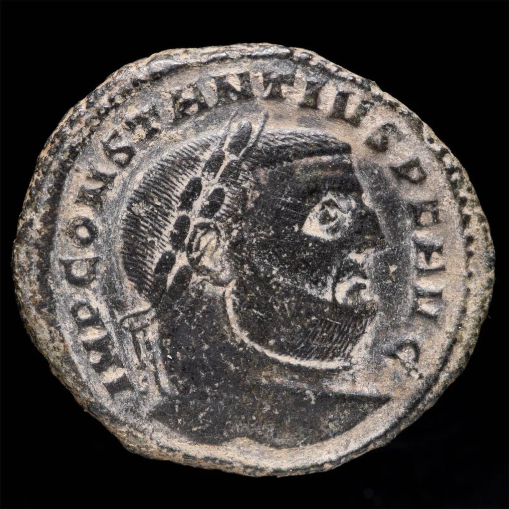 Римская империя. Констанций (305–306 гг. н. э.). Follis SALVIS AVG ET CAESS FEL KART, Картаго (без резервной цены) #1.1