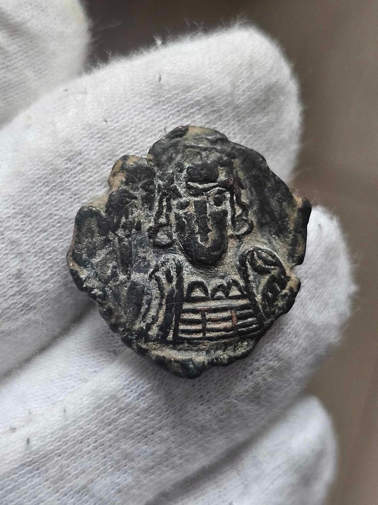 Византийская империя. Константин IV Погонат (668–685 гг. н. э.). 10 Нумми / Деканумий Редкий (без резервной цены) № 1.1