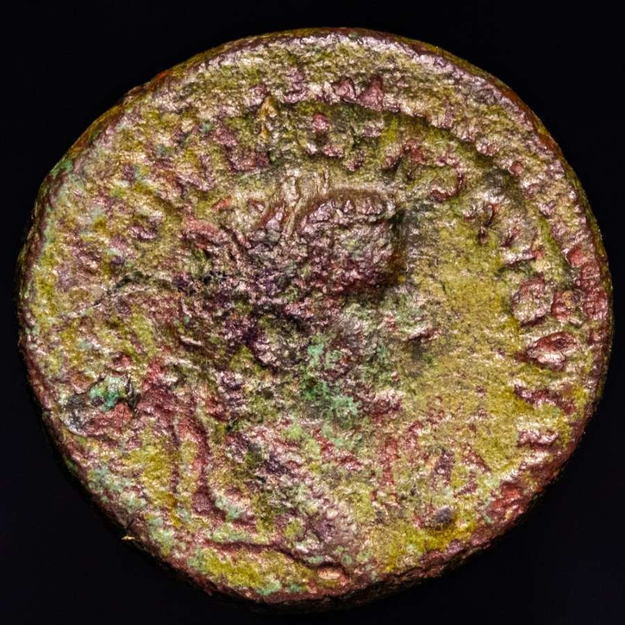 Римская империя. Тиберий (14–37 гг. н.э.). Мята Semis Lugdunum, 12-14 гг. н.э. ROM ET AVG Фасад Алтаря Лугдунума (без резервной цены) #1.1