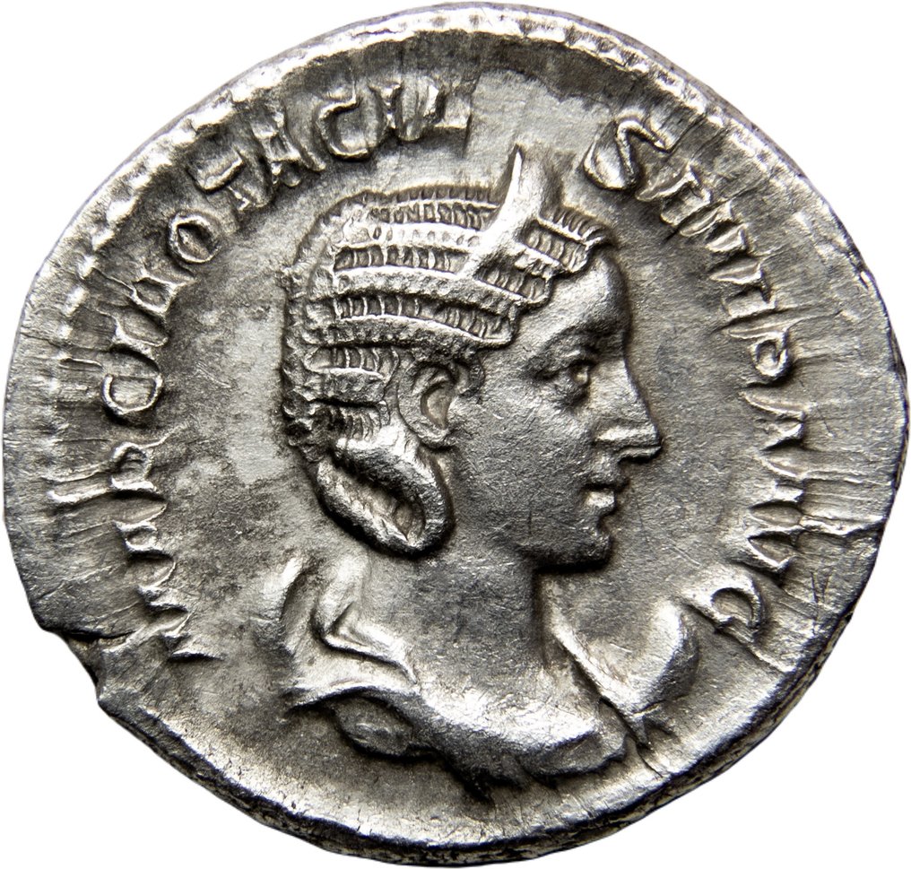 Римская империя. Отацилия Севера (Августа, 244–249 гг. н.э.). Антониниан, Римский монетный двор, около 244–246 гг. PVDICITIA AVG (без резервной цены) #1.1