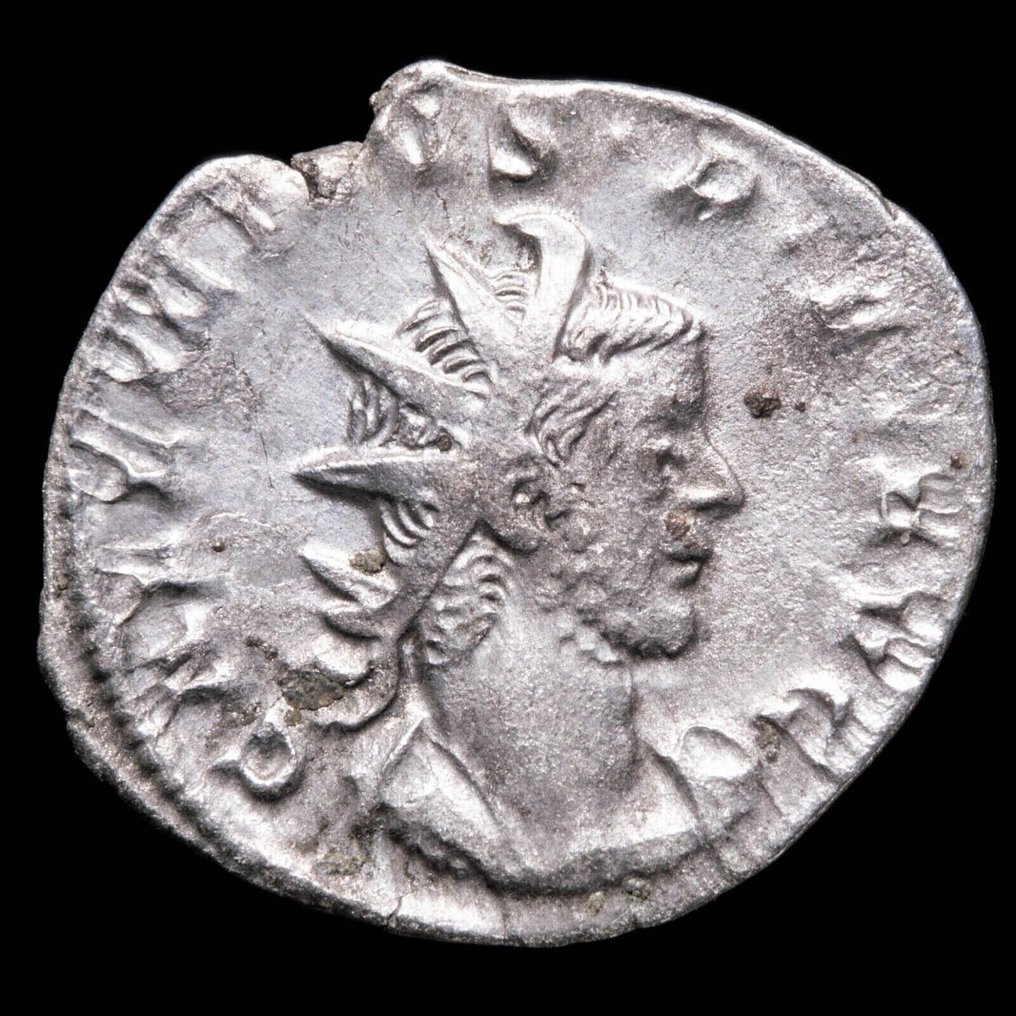 Римская империя. Галлиен (253–268 гг. н.э.). Посеребренный Антонинианус VICT GERMANIA (без резервной цены) #1.1