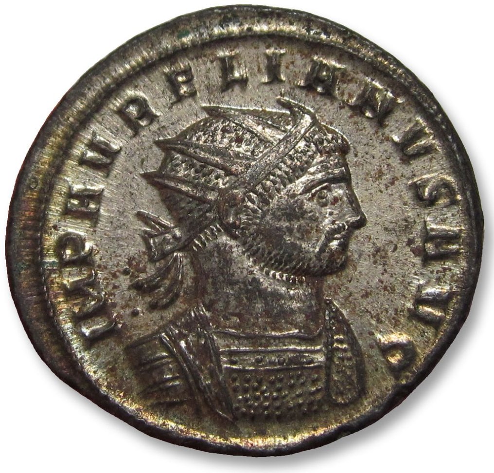 Римская империя. Аврелиан (270–275 гг. н. э.). Посеребренный Антониниан Сердика 274–275 гг. н.э. — RESTITVT ORBIS, знак монетного двора KA·B· – №1.1