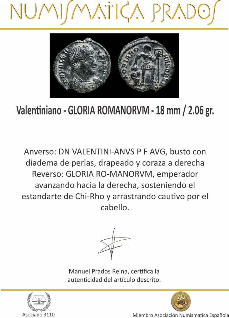 Римская империя. Валентиниан II (375-392 гг. н.э.). GLORIA RO-MANORVM (без резервной цены) #2.1