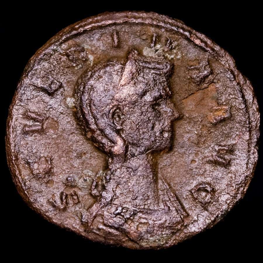 Римская империя. Северина (Августа, 270-275 гг. н.э.). Бронзовый денарий Рим, 275 г. н.э. VENVS FELIX / ς (Без резервной цены) #1.1
