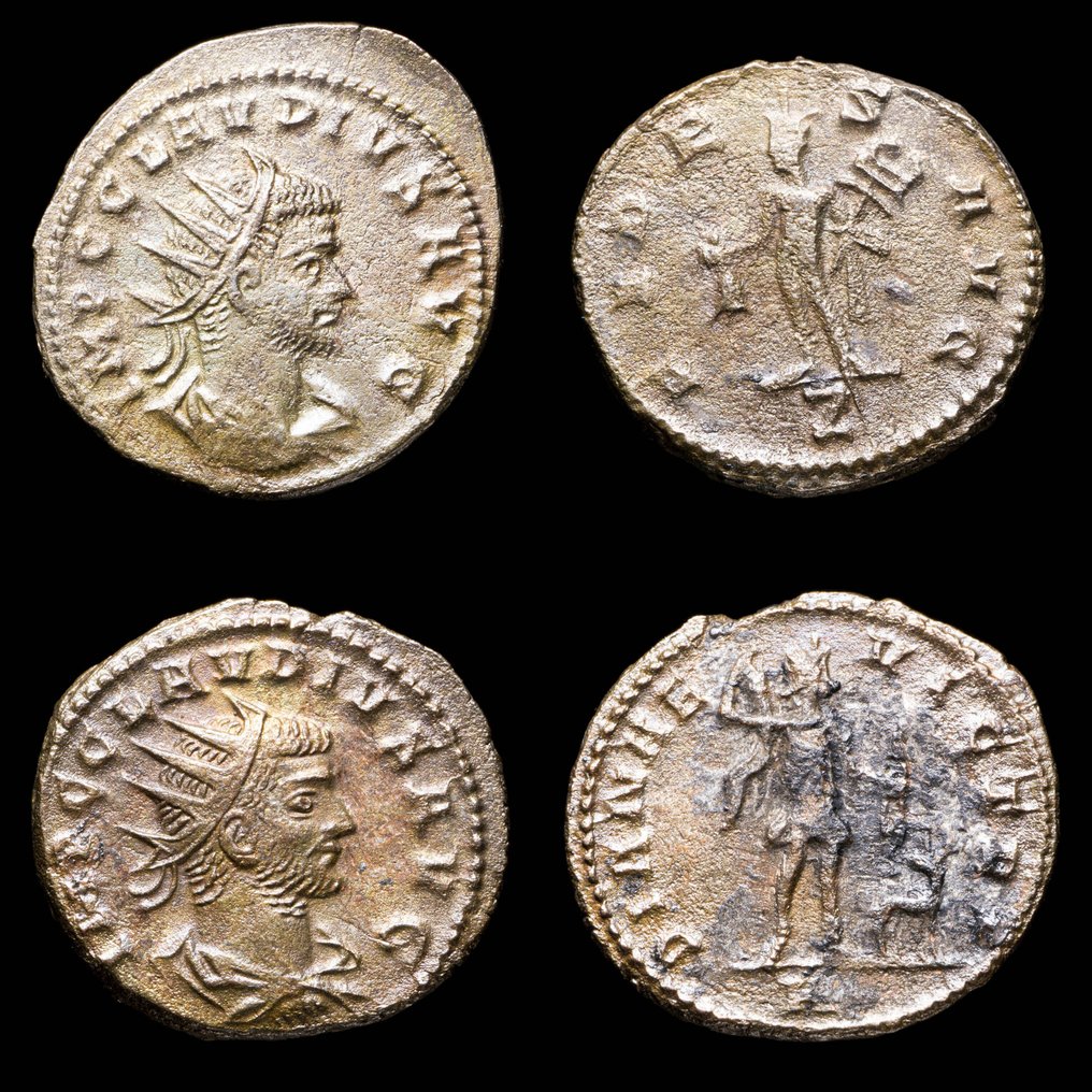 Римская империя. Клавдий Готский (268–270 гг. н.э.). Antoninianus Lote de 2 monedas (без резервной цены) #1.1