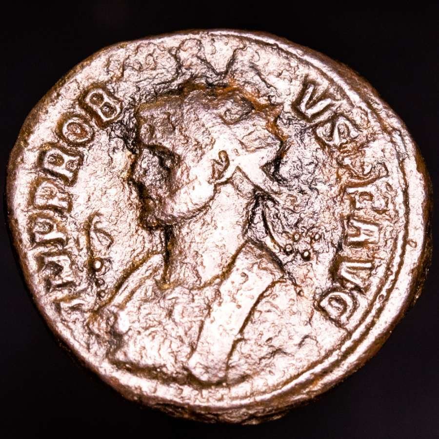 Римская империя. Проб (276–282 гг. н. э.). Антониниан Римский монетный двор. SOLI INVICTO / R Thunderbol Γ Сол ведёт квадригу влево (без резервной цены) #1.1