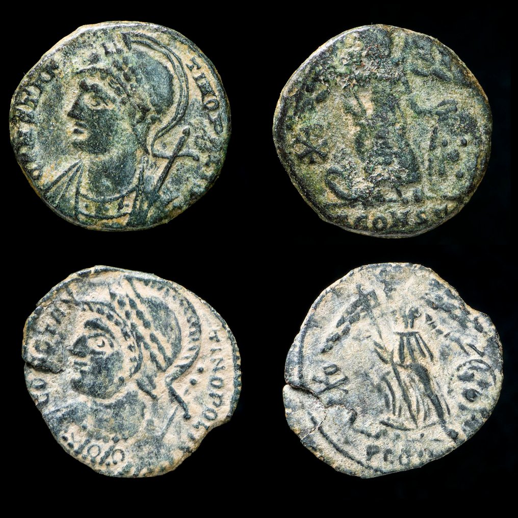 Римская империя. Константин I (306–337 гг. н.э.). Константинополь, Арль. Lote de 2 Monedas (без резервной цены) #1.1
