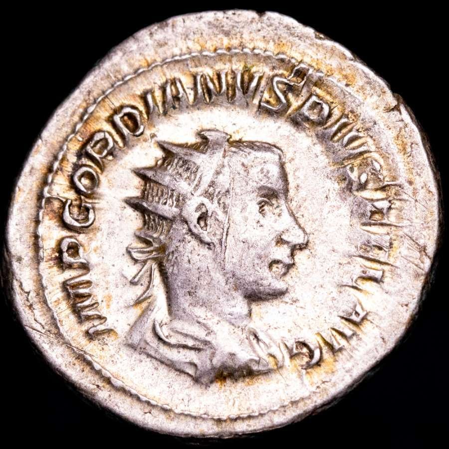 Римская империя. Гордиан III (238–244 гг. н. э.). Антониниан Римский монетный двор. СЧАСТЛИВОСТЬ. TEMP (без резервной цены) # 1.1