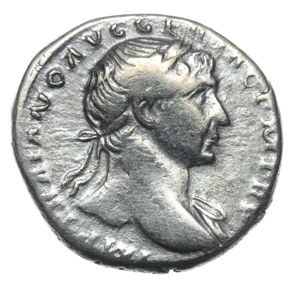 Римская империя. Траян (98–117 гг. н.э.). Денарий (Эквитас). Римский монетный двор 103-111 гг. н.э. / RIC 118 (без резервной цены) № 1.1