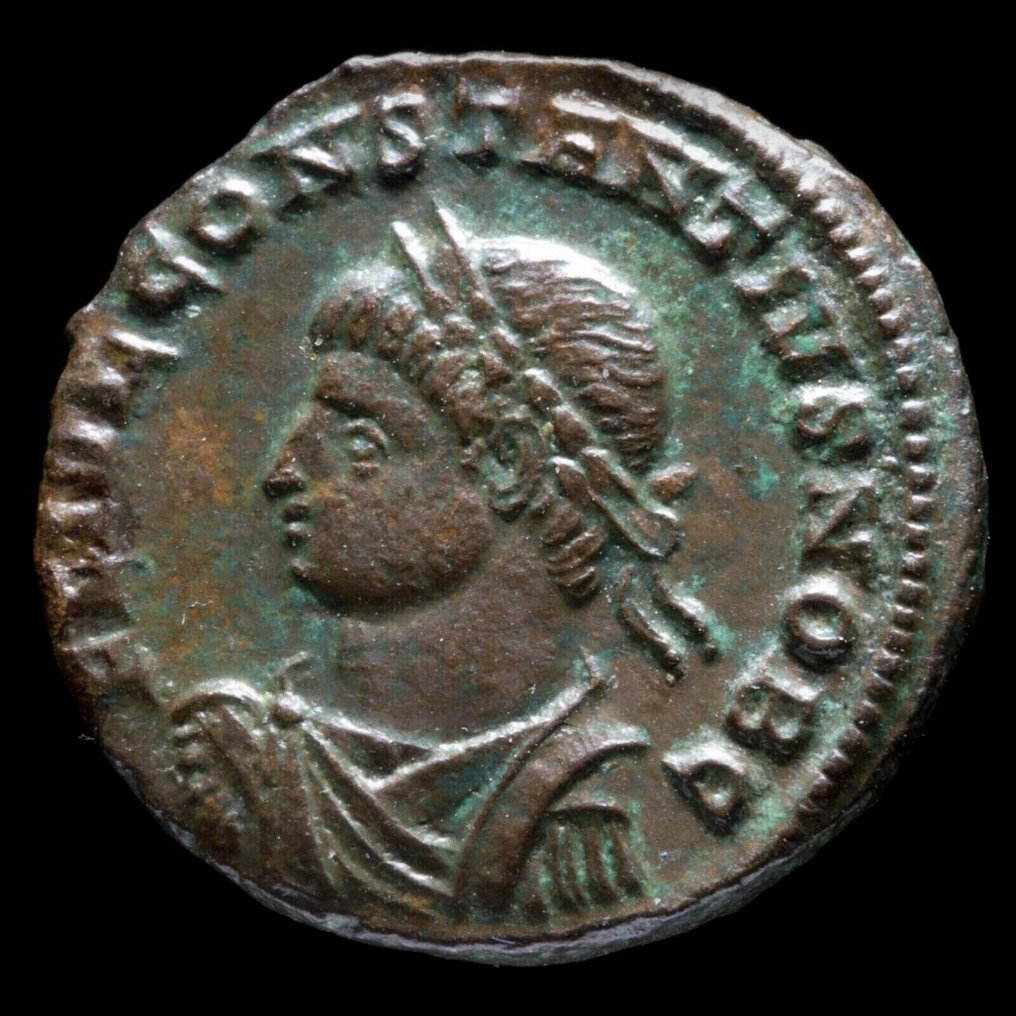 Римская империя. Констанций II (337–361 гг. н. э.). PROVIDENTIAE CAESS, Константинопла - 18 мм/2,87 гр.  (Без резервной цены) #1.1