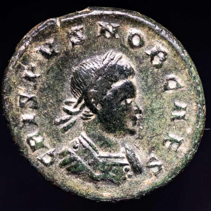 Римская империя. Крисп (317–326 гг. н.э.). Мята Follis Londinum, отчеканена в 317/8 г. н.э.  КЛАРИТАС РЕЙПВБЛИКАЕ. Очень редко (без резервной цены) № 1.1.