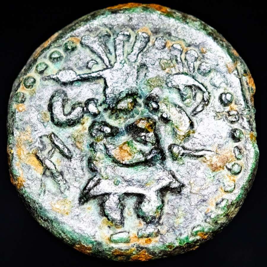 Hispania, Ebusus. Аноним. Полумесяц чеканился в 50-20 гг. до н. э. Bes. Пуническая легенда YBSHM. (Без резервной цены) #1.1
