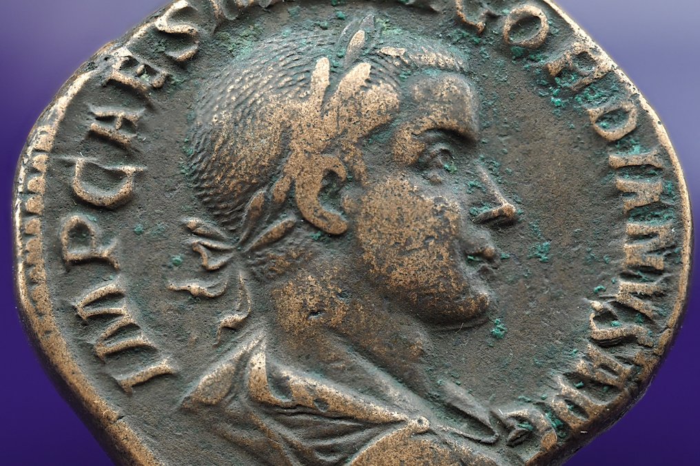 Римская империя. Гордиан III (238–244 гг. н. э.). Сестерций Рома - FIDES MILITVM #2.2