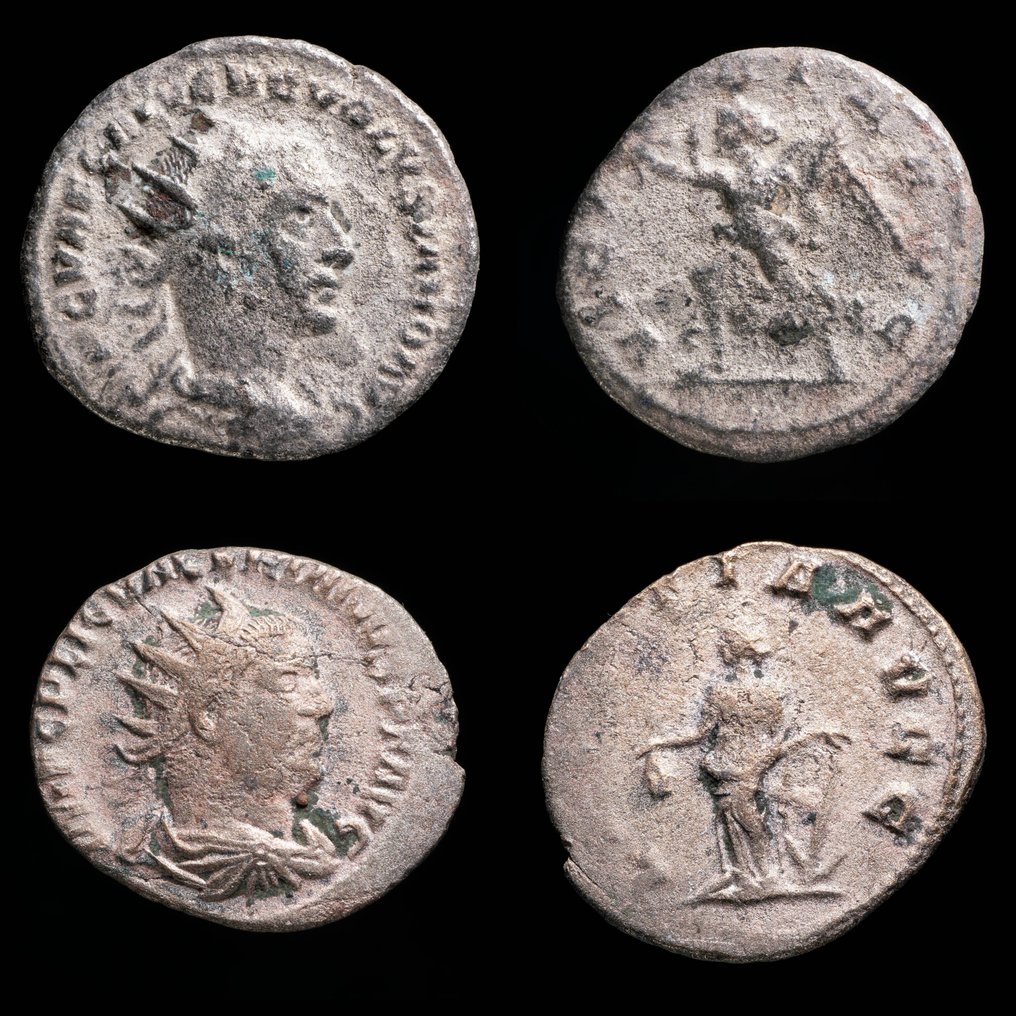 Римская империя. Валентиниано и Волузиано. Antoninianus Lote de 2 monedas (без резервной цены) #1.1