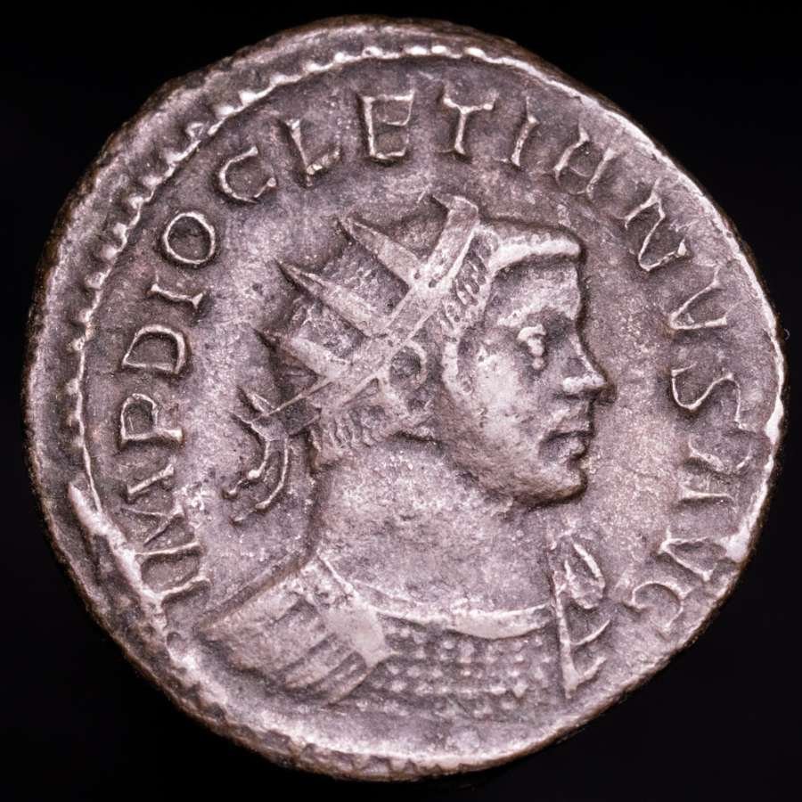 Римская империя. Диоклетиан (284–305 гг. н. э.). Антониниан Лионс. 291-292 годы нашей эры. IOVI AVGG, Юпитер (без резервной цены) #1.1
