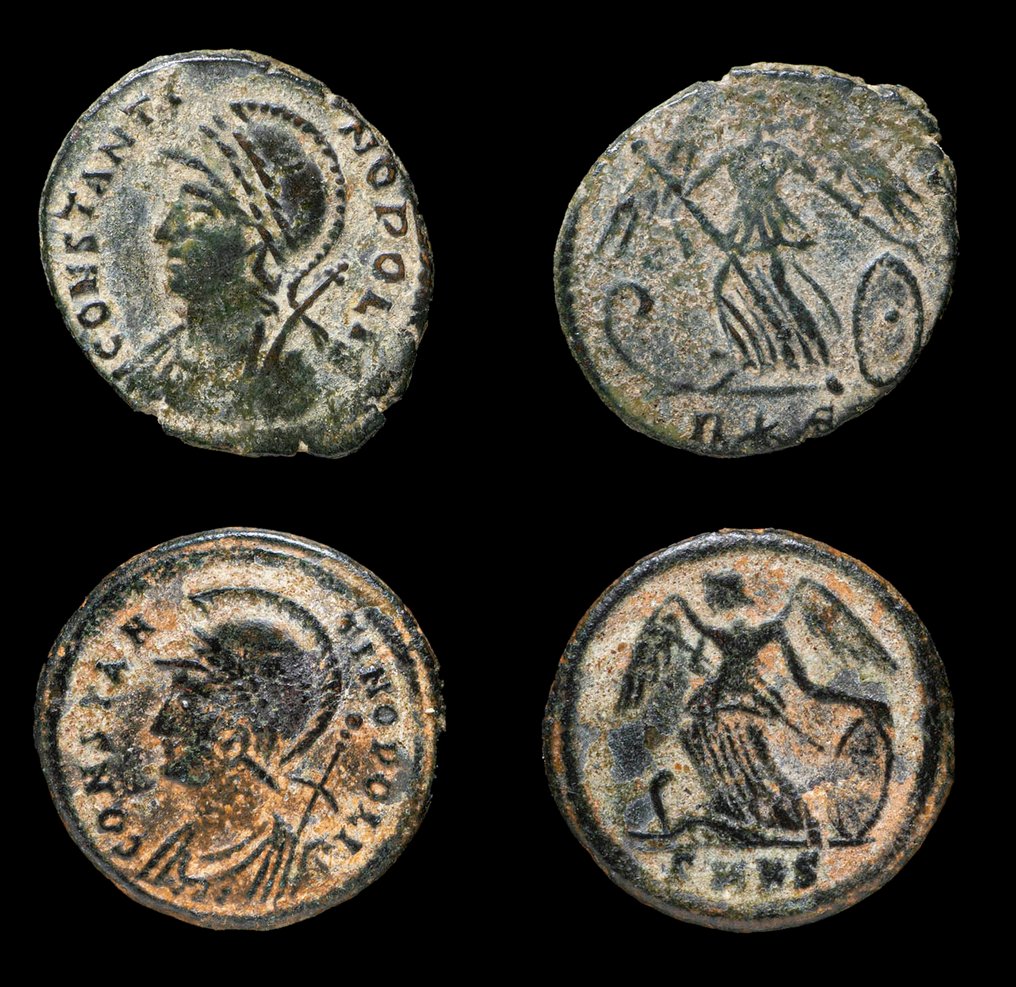 Римская империя. Константин I (306–337 гг. н.э.). Константинополь. Лотэ де 2 монеты (без резервной цены) #1.1
