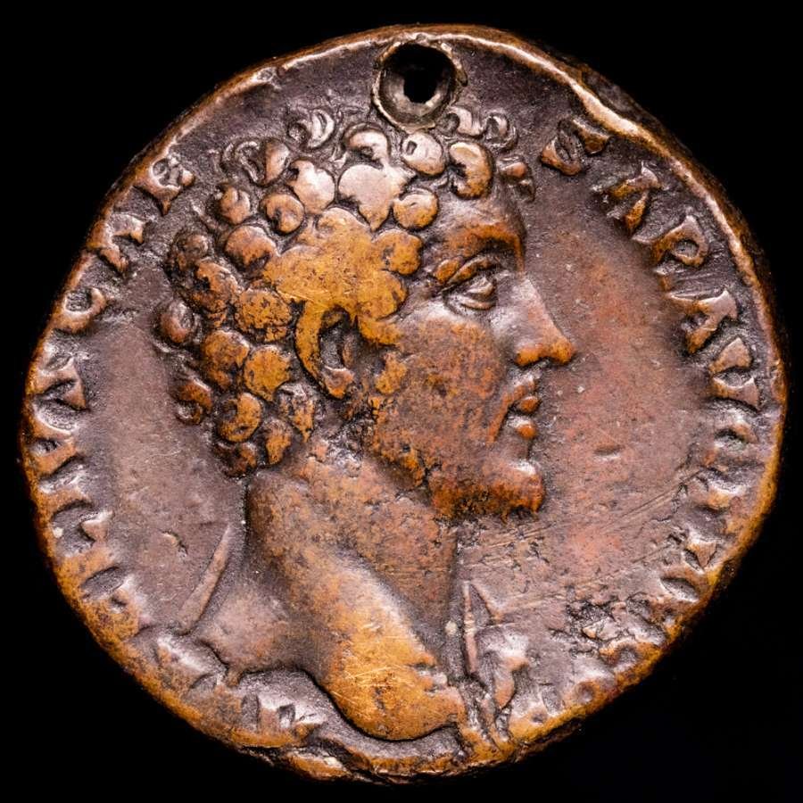 Римская империя. Марк Аврелий (161–180 гг. н.э.). Сестерций Рим, 140-144 гг. н. э. HONOS / S – C (без резервной цены) # 1.1