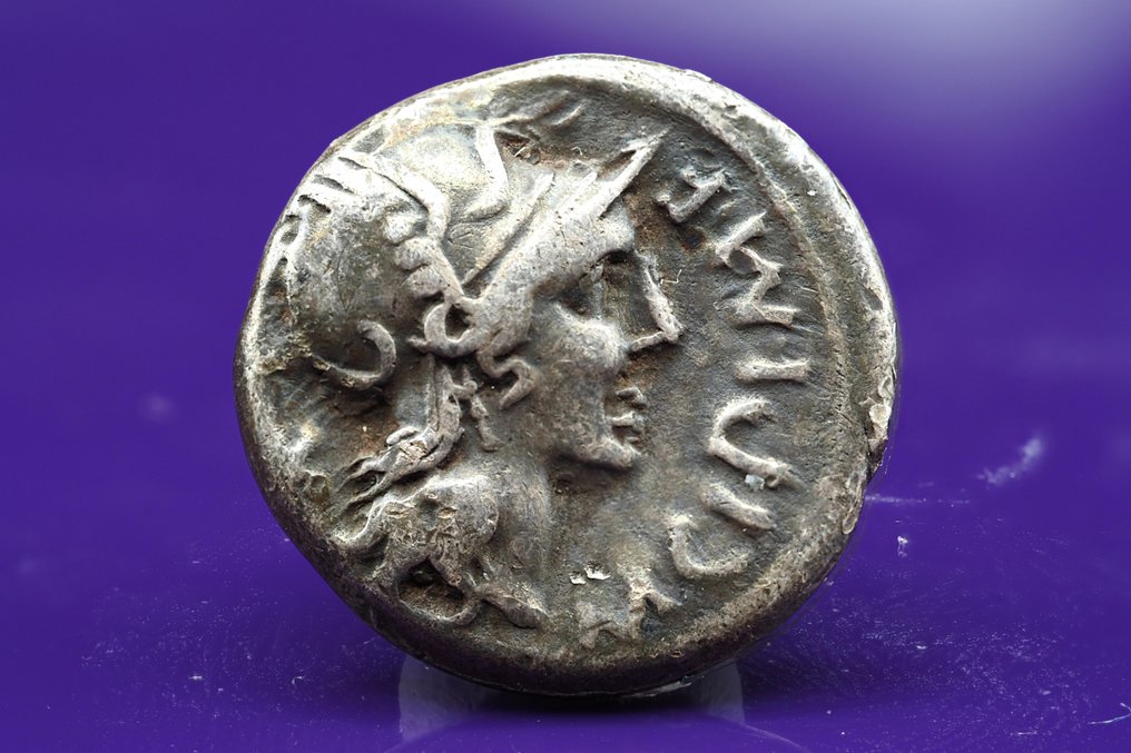 Римская республика. М. Ципий М.ф., 115-114 гг. до н.э. Денарий (без резервной цены) #1.1
