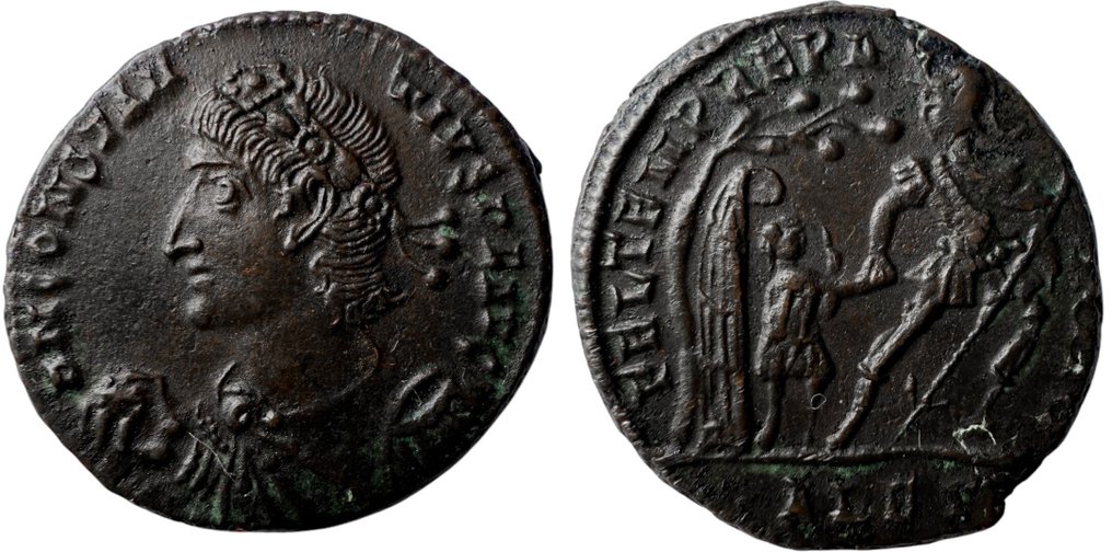 Римская империя. Констанций II (337–361 гг. н. э.). Maiorina zecca di Alessandria - FEL TEMP REPARATIO (без резервной цены) #1.1