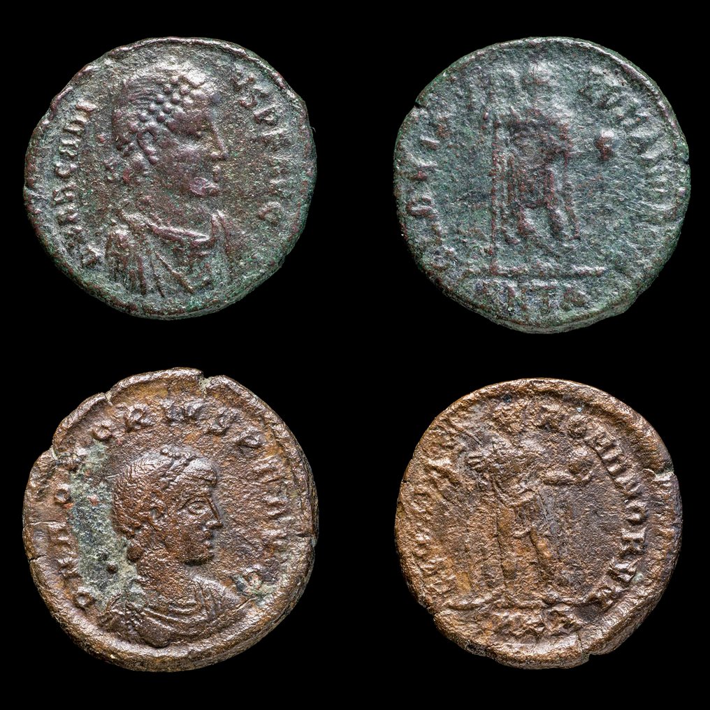 Римская империя. Аркадио и Онорио. Antoninianus Lote de 2 monedas (без резервной цены) #1.1