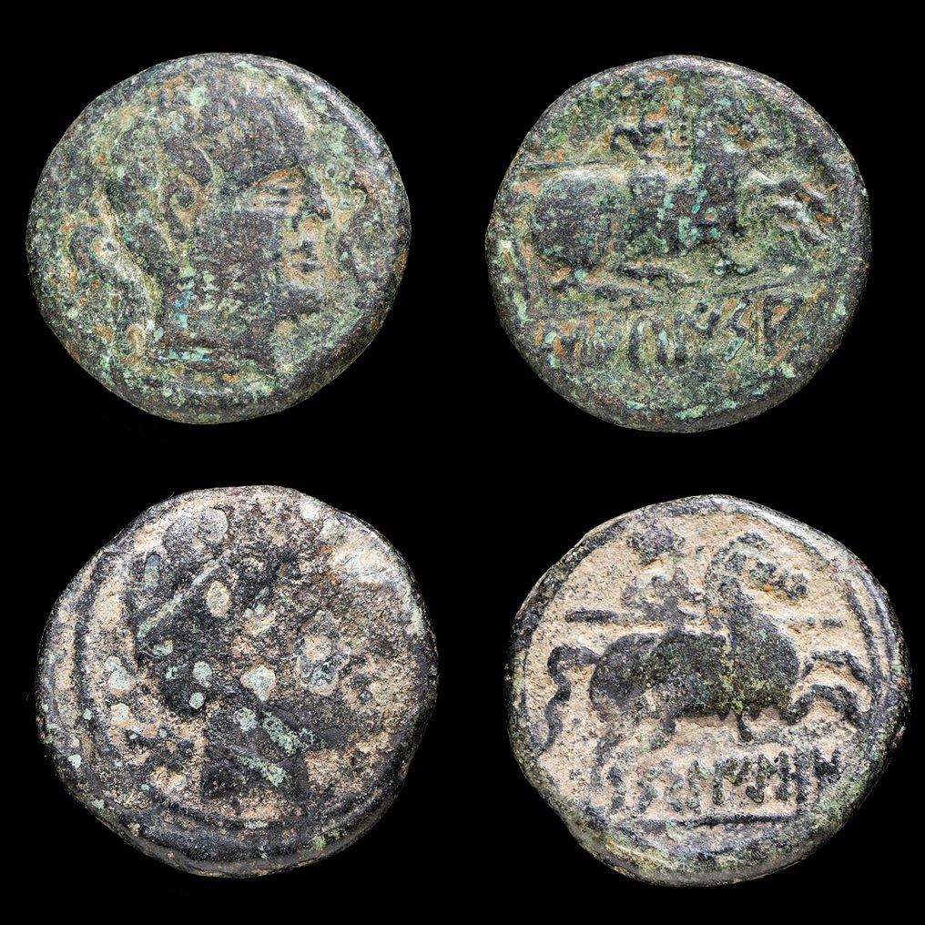 Иберо-римский. В 200-20 гг. н. э. Lote de 2 Monedas (без резервной цены) #1.1