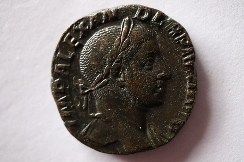 Римская империя. Северус Александр (222–235 гг. н.э.). Сестерций Рим - PROVIDENTIA AVG, Аннона (без резервной цены) #3.2