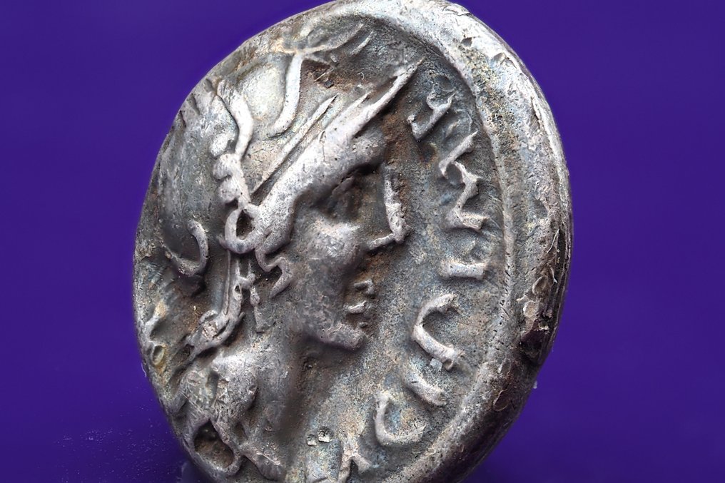 Римская республика. М. Ципий М.ф., 115-114 гг. до н.э. Денарий (без резервной цены) #2.2
