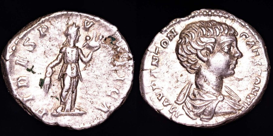 Римская империя. Каракалла (198-217 гг. н.э.). Денарий, монетный двор Рима, 196-198 гг. н. э. FIDES PVBLICA (без резервной цены) № 1.1