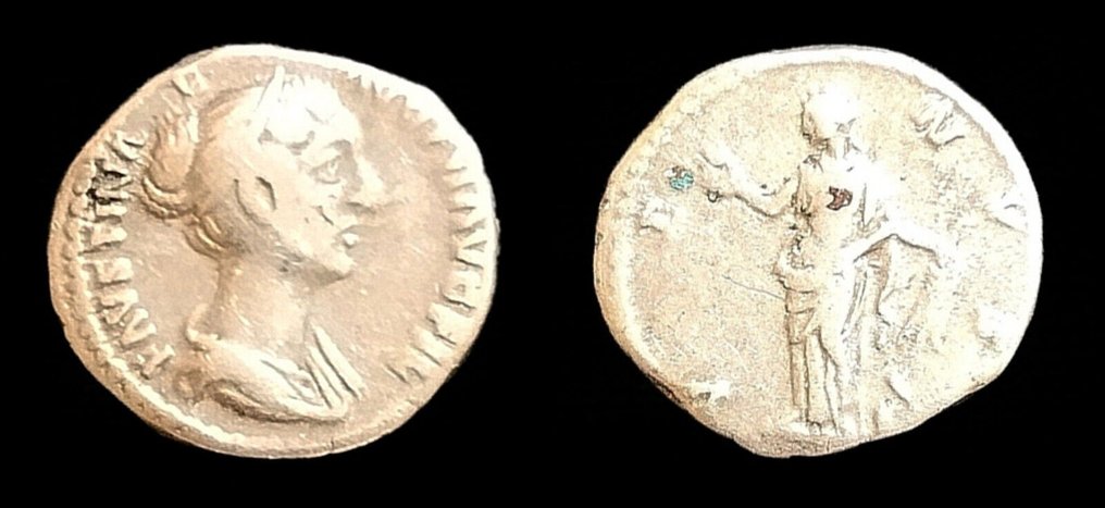 Римская империя. Фаустина II (Августа, 147–175 гг. н. э.). Денарий Рим - Венера (без резервной цены) #2.1