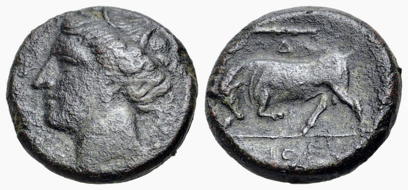 Сицилия, Сиракузы. (448) Сицилия, Сиракузы. Время Гиерона II, около 275-265 гг. до н. э. Æ (18 мм, 6,01 г, 6 ч).. #2.1