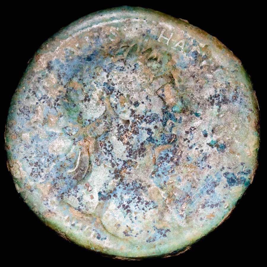 Римская империя. Адриан (117–138 гг. н. э.). Римский монетный двор Сестерций, 118 г. н. э. PONT MAX TR POT COS II, Фортуна (без резервной цены) № 1.1