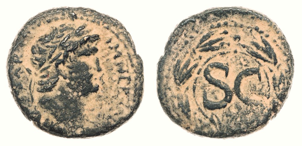 Римская империя (провинциальная). Нерон (54-68 гг. н. э.). Æ Семис Антиохийский 65-66 гг. н. э. / RPC I 4297 (без резервной цены) #2.1
