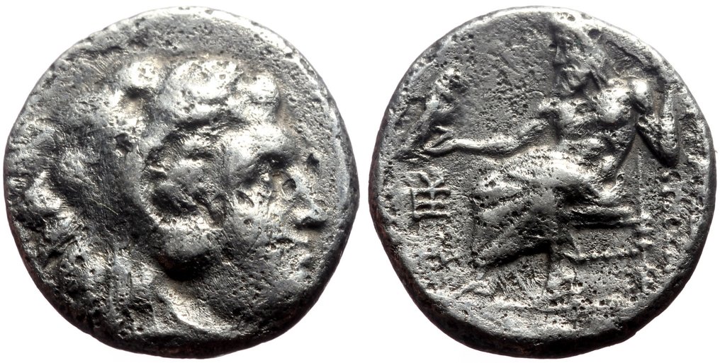 Македония. Александр III (336-323 до н.э.). Драхма позднего прижизненного или раннего посмертного выпуска Сард, около 323-319 до н.э. (без резервной цены) #1.1