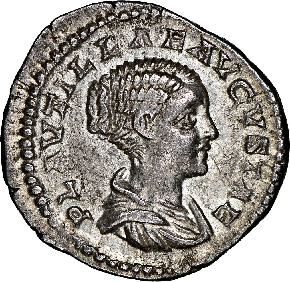 Римская империя. Плавтилла († 212 г. н.э.). Денарий Рим, 202 г. н.э. — NGC — XF #1.1