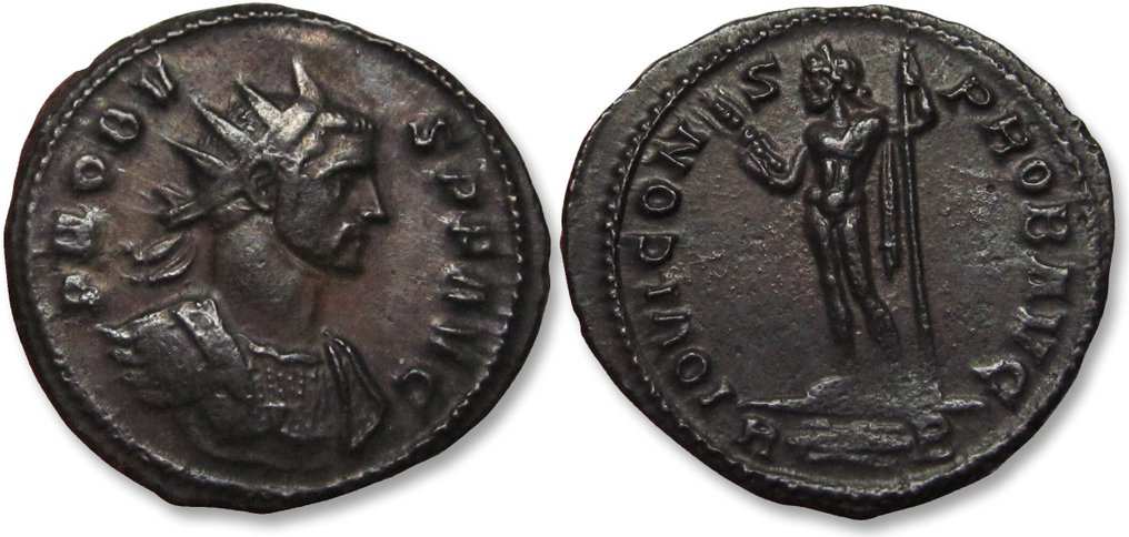 Римская империя. Проб (276–282 гг. н.э.). Посеребренный Антониниан, Рим, около 281 г. н. э. — IOVI CONS PROB AVG — вариант написания № 2.1.