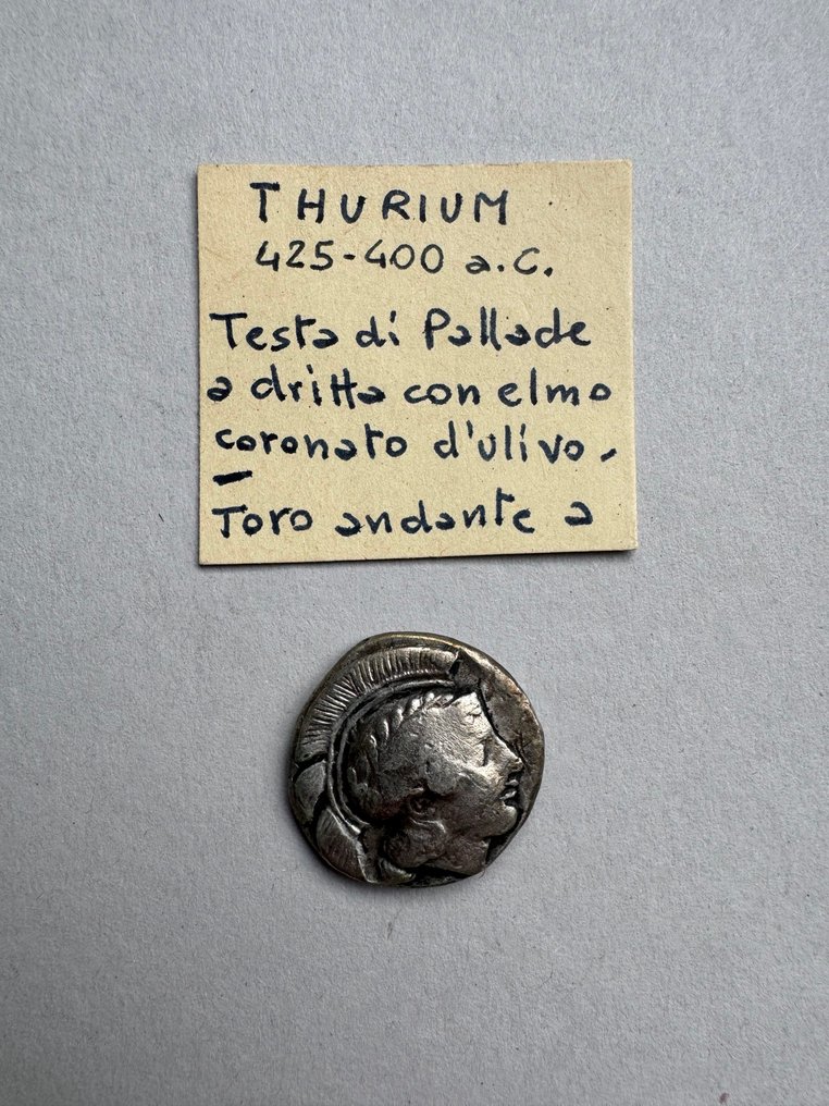 Lucania, Thurioi Didrachm suberata 425-400 A.C. - бесплатная доставка (без резервной цены) #3.2