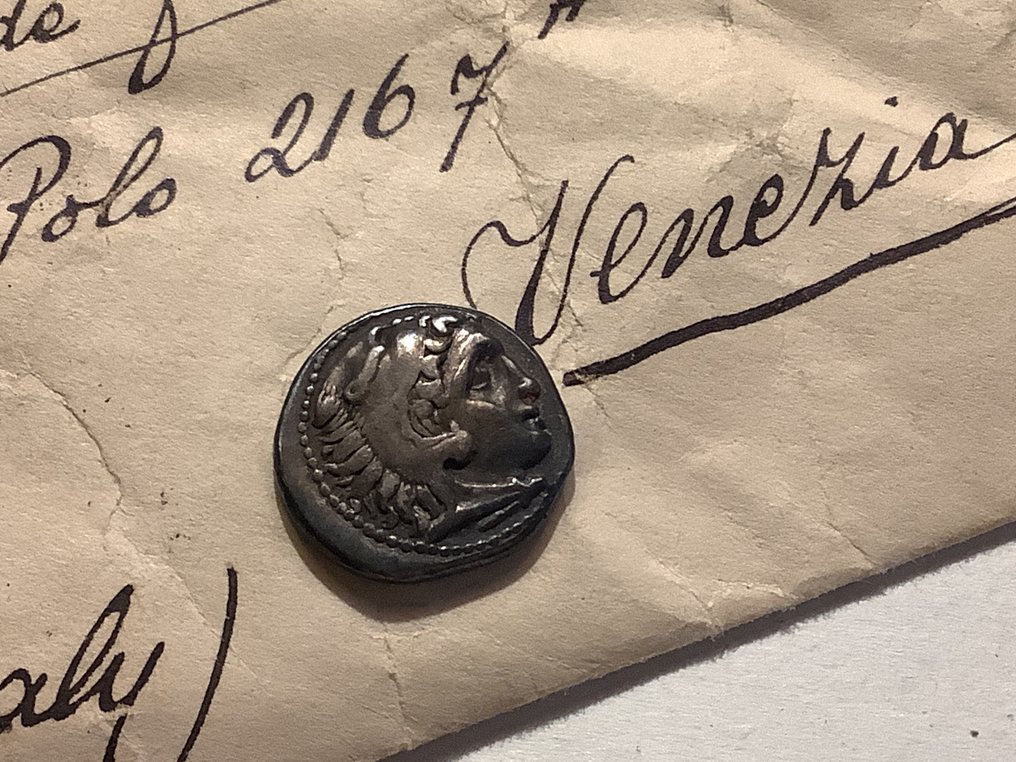 Македония. Филипп III, Арридей (323-317 до н.э.). Драхма Колофон, отчеканенная при Менандре или Клейте, около 322-319 гг. (без начальной цены) #1.1